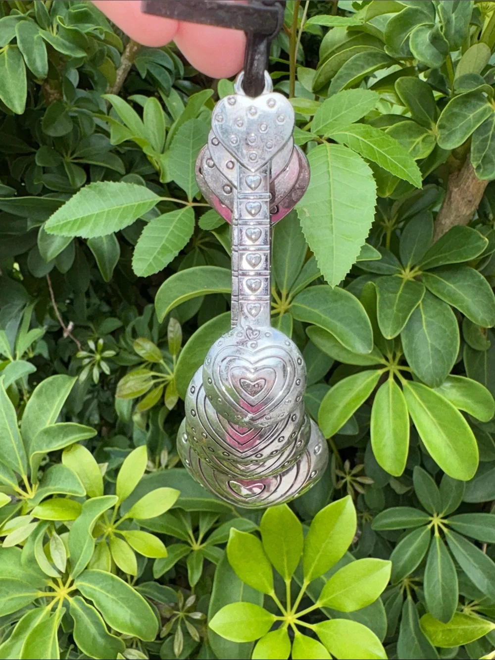 Silver Heart-Themed Measuring Spoon Set